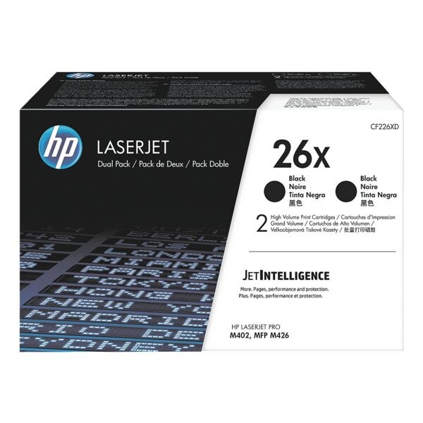 2x Druckkassette HP CF226XD HP 26X schwarz