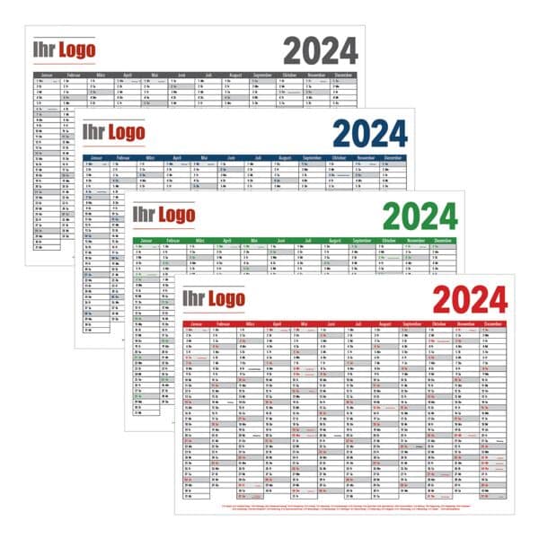 Wandkalender 2024 mit Ihrem Logo individualisiert im Offsetdruck