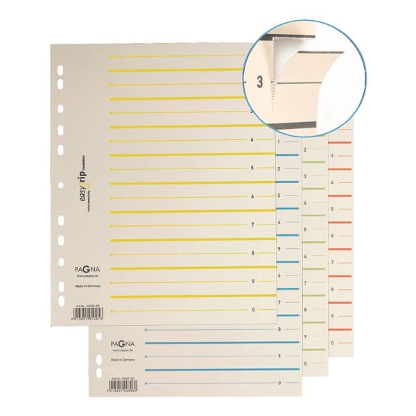 Pagna Trennblätter »easy rip« 210 g/m² farbig sortiert - 10 Stück Pagna Trennblätter »easy rip« 210 g/m² farbig sortiert - 10 Stück