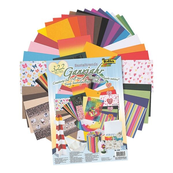 folia Bastelpapier-Set »Ganzjahr 322-teilig« folia Bastelpapier-Set »Ganzjahr 322-teilig«