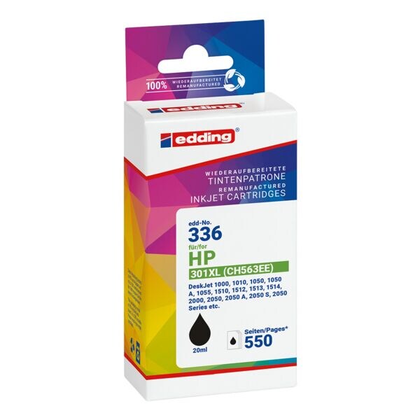 Edding Tintenpatrone ersetzt Hewlett Packard »CH563EE« Nr. 301 XL Edding Tintenpatrone ersetzt Hewlett Packard »CH563EE« Nr. 301 XL