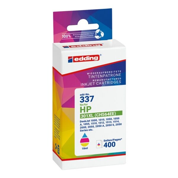 Edding Tintenpatrone ersetzt Hewlett Packard »CH564EE« Nr. 301 XL