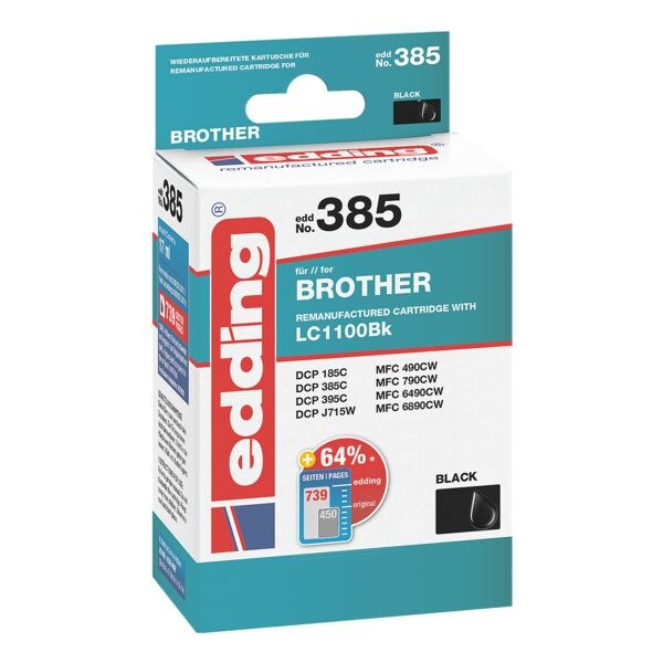Edding Tintenpatrone ersetzt Brother »LC1100« Edding Tintenpatrone ersetzt Brother »LC1100«