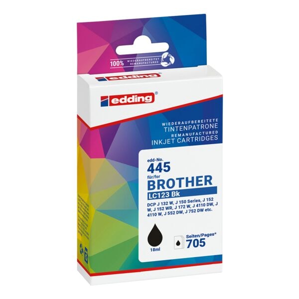 Edding Tintenpatrone ersetzt Brother »LC123«