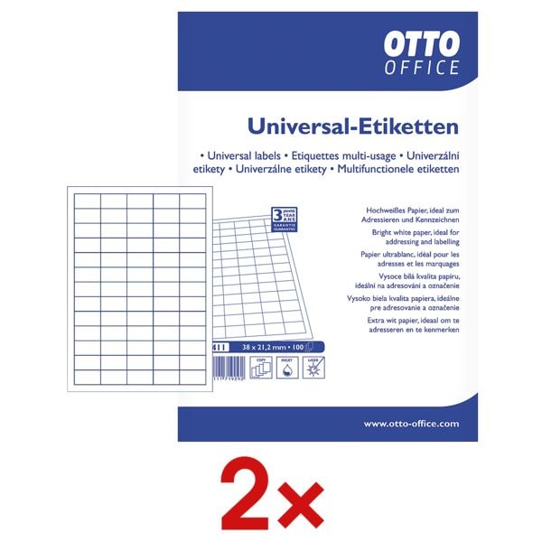 OTTO Office 2x 6500er-Pack Universal Klebeetiketten