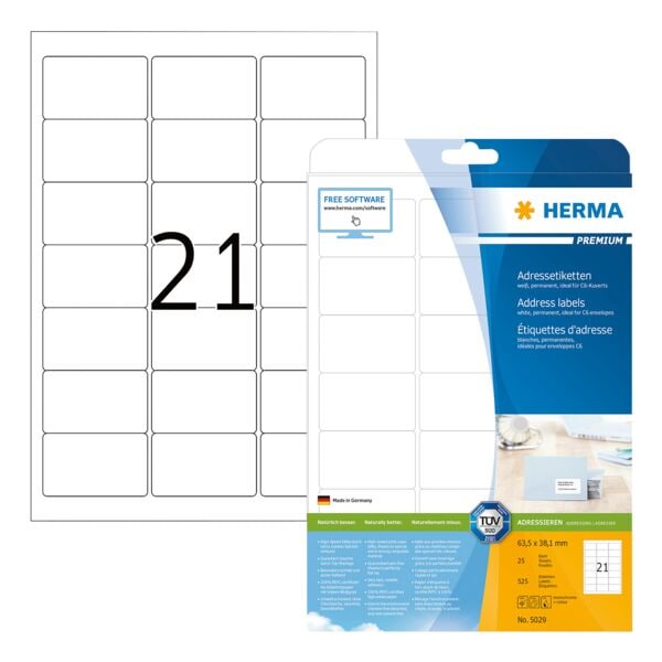 Herma 525er-Pack �PREMIUM� 5029 Klebeetiketten