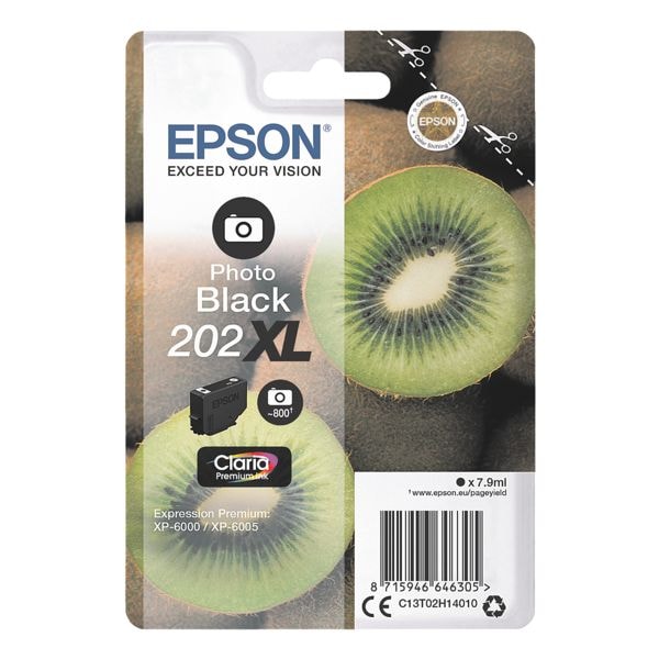 Epson Tintenpatrone Singlepack Photo 202XL foto schwarz