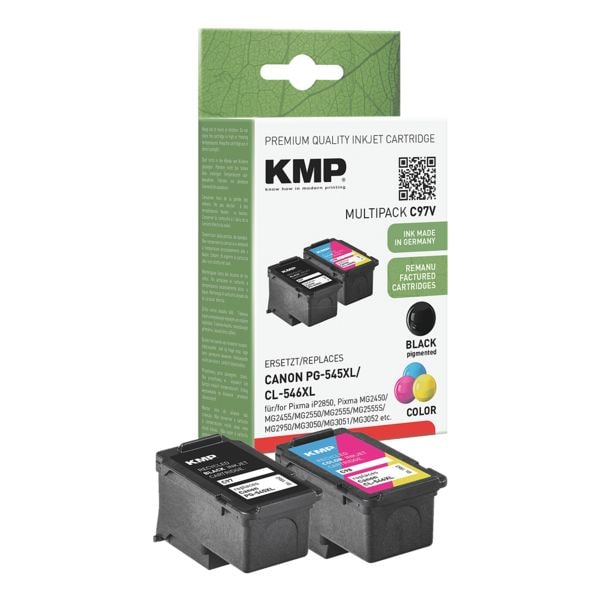 KMP Tintenpatronen-Set ersetzt Canon PG-545XL/CL-546XL