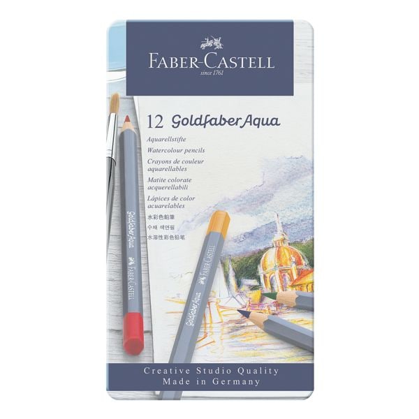 Faber-Castell 12er-Pack Aquarellstifte Goldfaber Aqua
