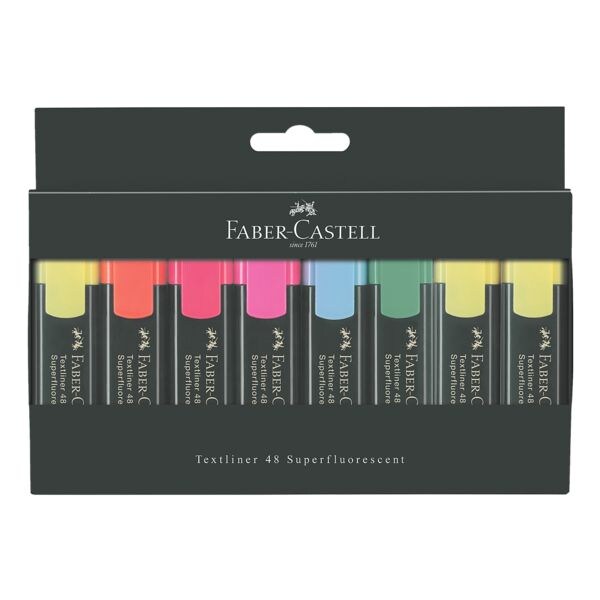 8x Faber-Castell Textmarker Textliner 1548 - 6+2, nachfüllbar, Keilspitze 8x Faber-Castell Textmarker Textliner 1548 - 6+2, nachfüllbar, Keilspitze