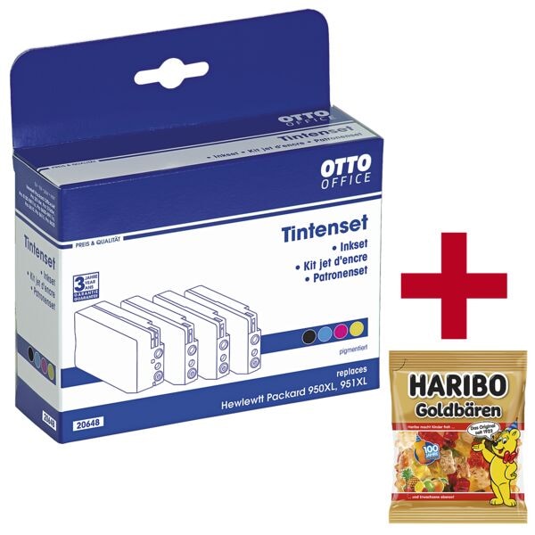 OTTO Office Tintenpatronen-Set ersetzt Hewlett Packard »C2P43AE« Nr. 950XL/951XL inkl. Fruchtgummi »Goldbären«