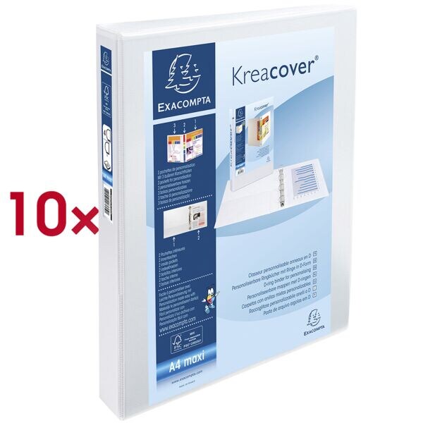 EXACOMPTA 10x Ringbuch �Kreacover� 30 mm-Ring-�