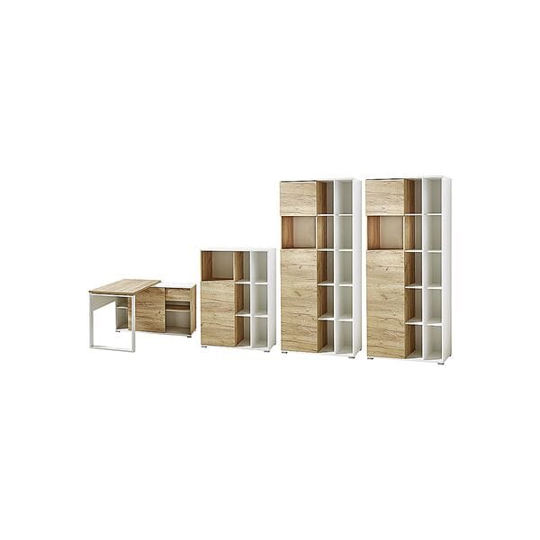 Germania-Werke Mbel-Set Lioni 4-teilig, Kompaktschreibtisch mit 3 OH und 2x 5 OH Schrank