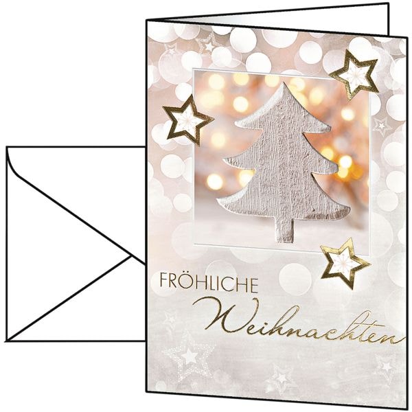 Weihnachtskarte SIGEL Glowing Christmas Tree DS 056, A6, mit Umschlag, 10 Stück Weihnachtskarte SIGEL Glowing Christmas Tree DS 056, A6, mit Umschlag, 10 Stück