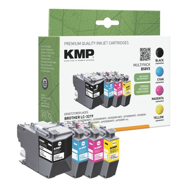 KMP Tintenpatronen-Set ersetzt Brother LC-3219VALDR