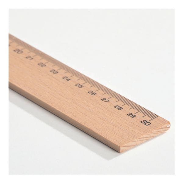 TSI Holzlineal mit Metallkante 30 cm