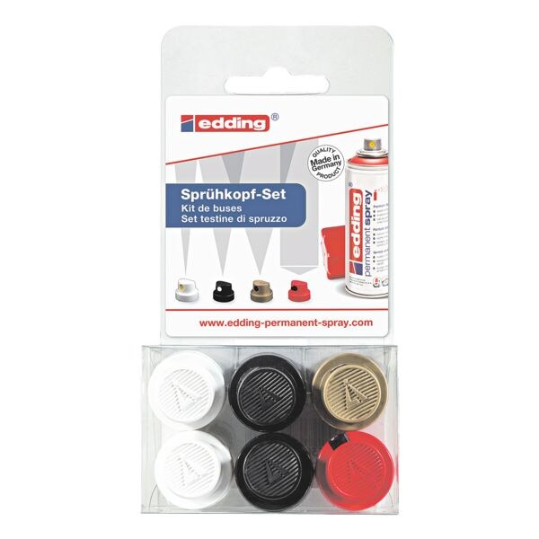 Edding 6-teiliges Sprühkopf-Set Edding 6-teiliges Sprühkopf-Set