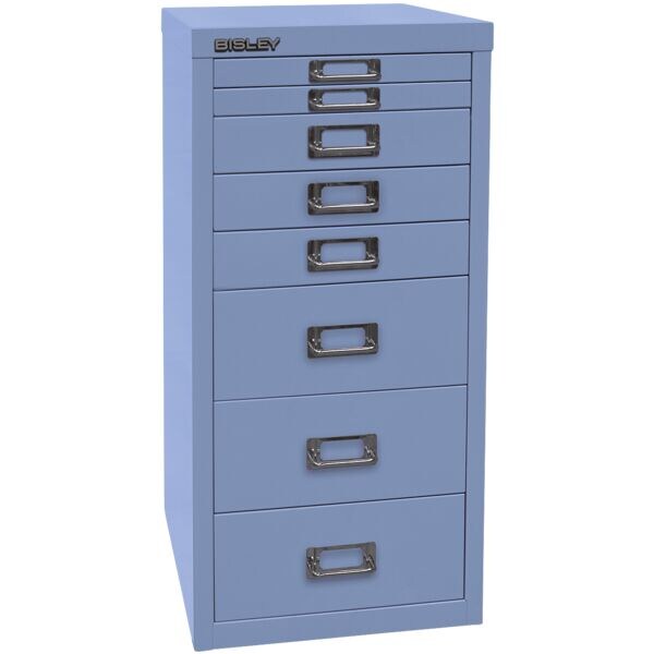 Bisley Schubladenschrank A4, einbahnig, 8 Schübe