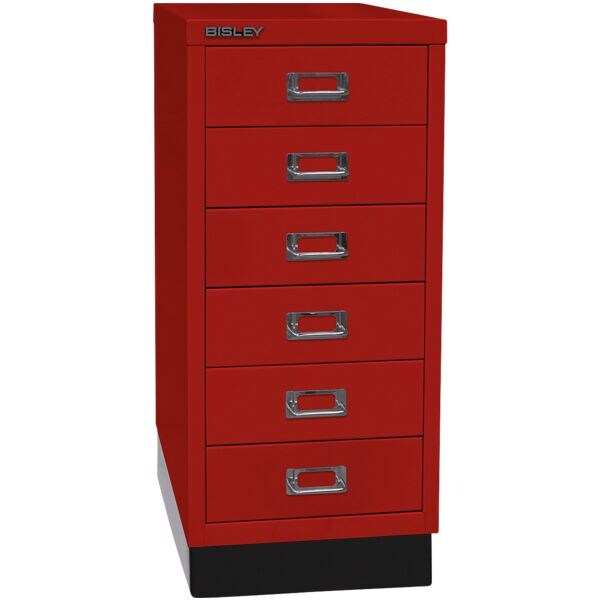 Bisley Schubladenschrank A4, einbahnig, 6 Schübe