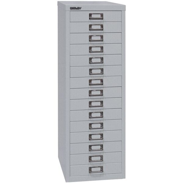 Bisley Schubladenschrank A4, einbahnig, 15 Schübe