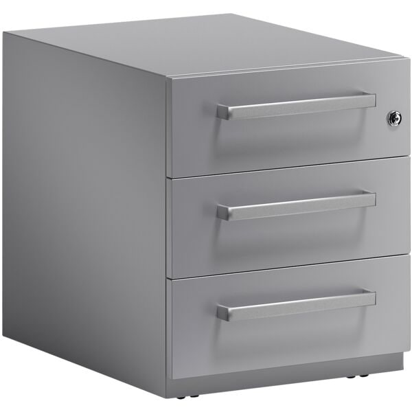 Bisley Stahl-Rollcontainer »Note« mit Universalschubladen, mit Griff, extratief