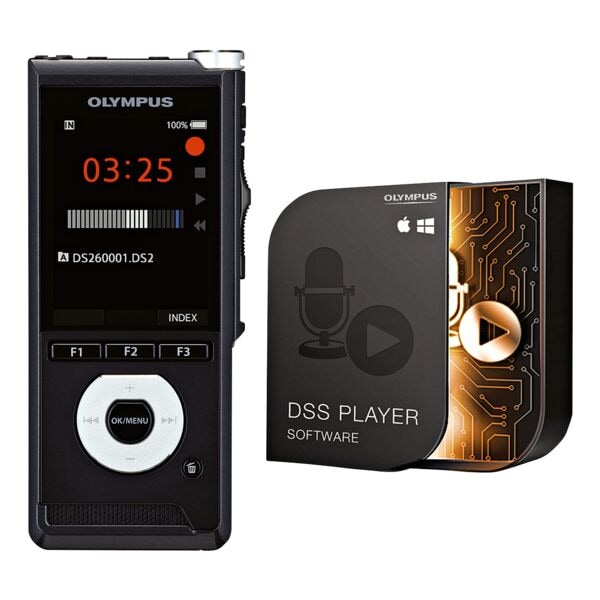 Olympus Digitales Diktiergert DS-2600 mit Playerlizenz