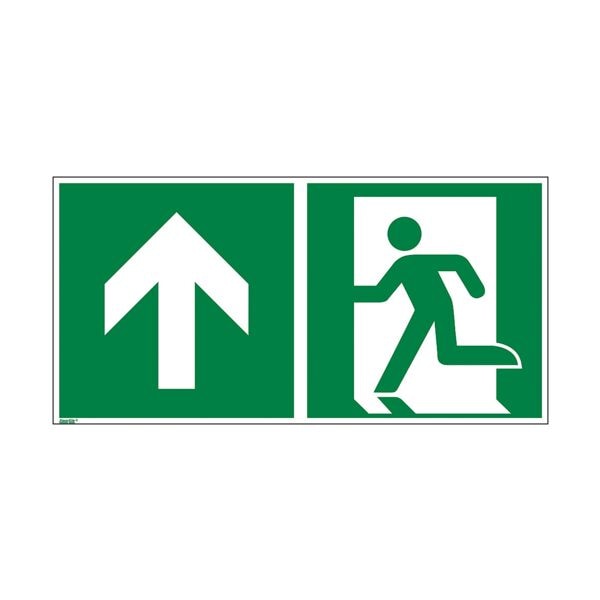 Marahrens Sicherheitskennzeichen Notausgang geradeaus 40 x 20 cm