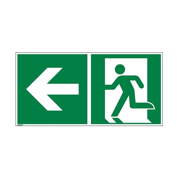 Marahrens Sicherheitskennzeichen �Rettungsweg links [E001]� 30 x 15 cm