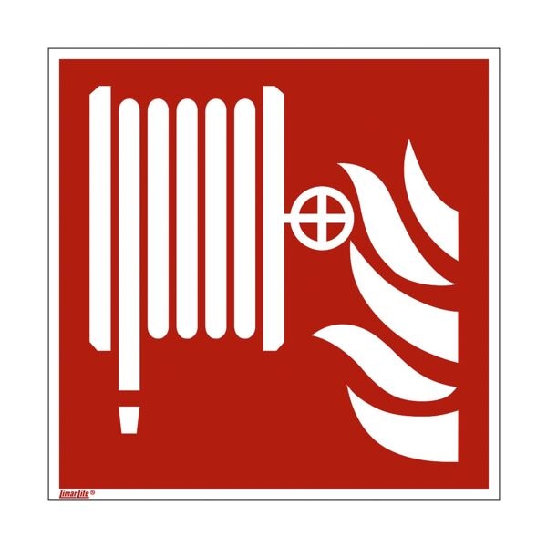 Marahrens Sicherheitskennzeichen Lschschlauch [F002] nachleuchtend 20 x 0,01 x 20 cm (Hart-PVC)