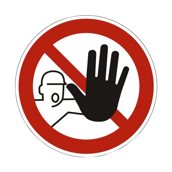 Marahrens Sicherheitskennzeichen Zutritt fr Unbefugte verboten [D-P006] : 10 cm