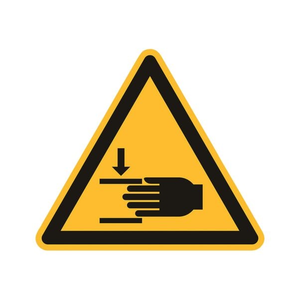 Sicherheitskennzeichen Warnung vor Handverletzungen [W024] 20 x 20 cm