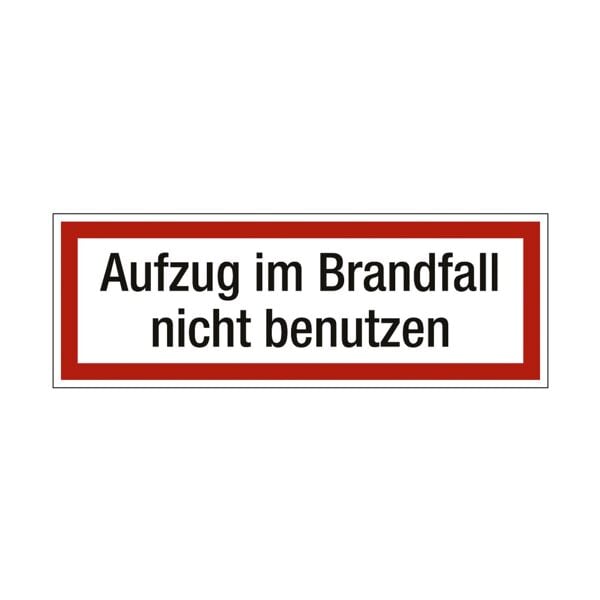 Marahrens Sicherheitskennzeichen »Textschild: Aufzug im Brandfall nicht benutzen« 21 x 0,01 x 7,4 cm Marahrens Sicherheitskennzeichen »Textschild: Aufzug im Brandfall nicht benutzen« 21 x 0,01 x 7,4 cm