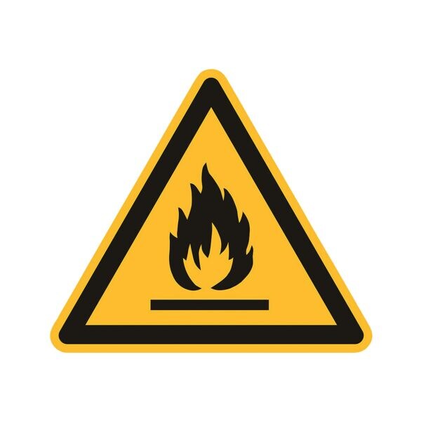 Marahrens Sicherheitskennzeichen »Warnung vor feuergefährlichen Stoffen [W021]« 10 x 10 cm