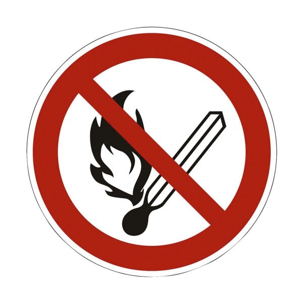 Marahrens Sicherheitskennzeichen Feuer, offenes Licht und Rauchen verboten [P003] : 10 cm