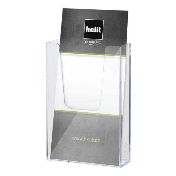 helit 4er-Pack Wand-Prospekthalter the help wall 1/3 A4