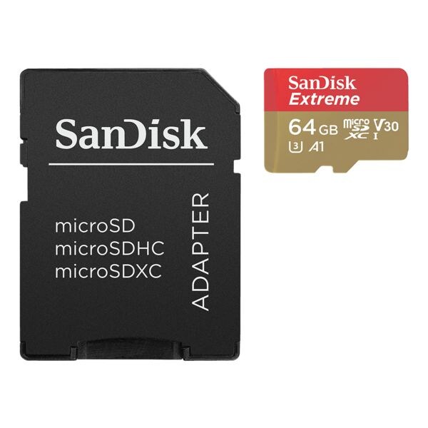 SanDisk microSDXC-Speicherkarte mit Adapter »Extreme 64 GB« SanDisk microSDXC-Speicherkarte mit Adapter »Extreme 64 GB«