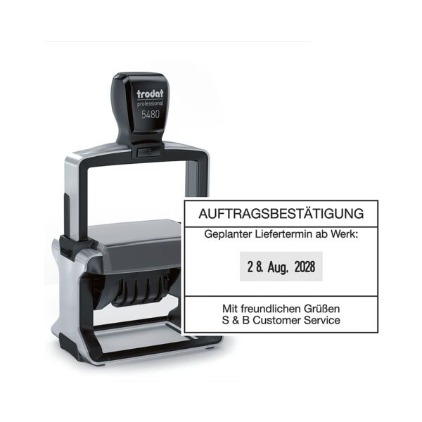 Trodat Datumsstempel mit Text »Professional 5480 PR4« Trodat Datumsstempel mit Text »Professional 5480 PR4«