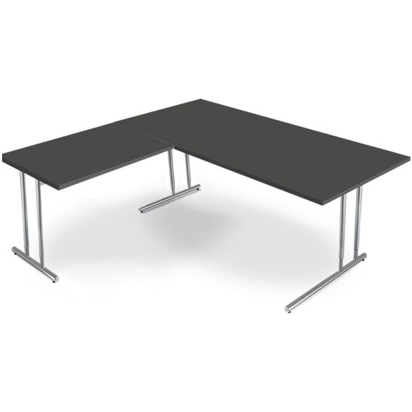 Kerkmann Winkelschreibtisch »Artline Transparent« 180 cm, C-Fuß chrom Kerkmann Winkelschreibtisch »Artline Transparent« 180 cm, C-Fuß chrom