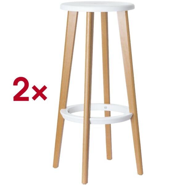 meet 2er-Pack Barhocker »Woody«