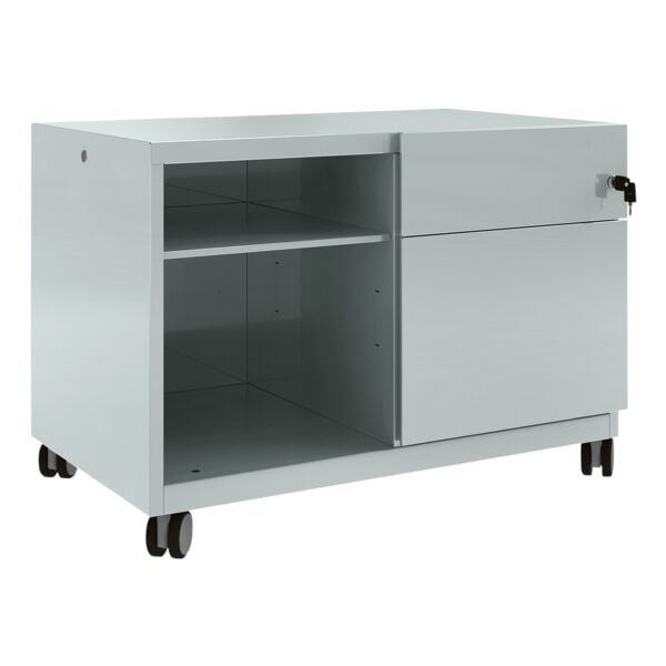 Bisley Stahl-Rollcontainer »Note Caddy« mit Hängeregistraturschub und offene Fächer rechts
