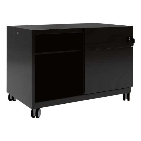 Bisley Stahl-Rollcontainer »Note Caddy« mit Hängeregistraturschub und offene Fächer rechts