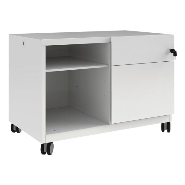 Bisley Stahl-Rollcontainer »Note Caddy« mit Hängeregistraturschub und offene Fächer rechts