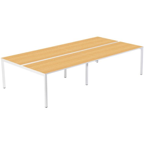 easyDesk by Paperflow Doppelschreibtisch 280 cm, 6-Fu wei