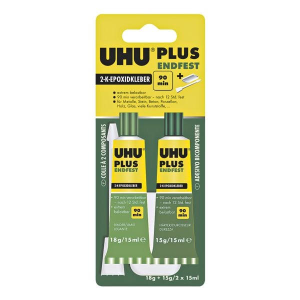 UHU 2-Komponentenkleber plus endfest 90min