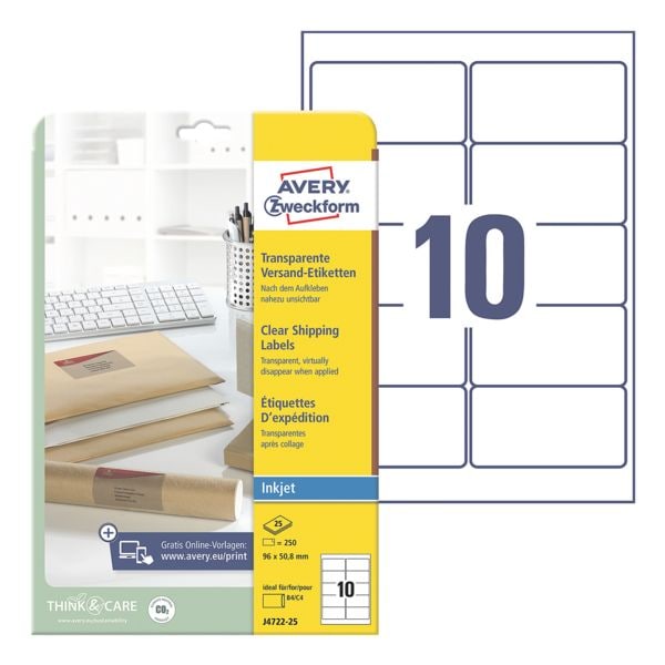Avery Zweckform 250er-Pack Folien-Etiketten J4722-25
