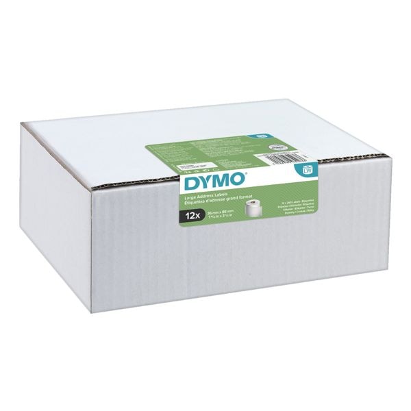 Dymo 12er-Pack LabelWriter Papier-Etiketten �S0722400� Vorteilspaket