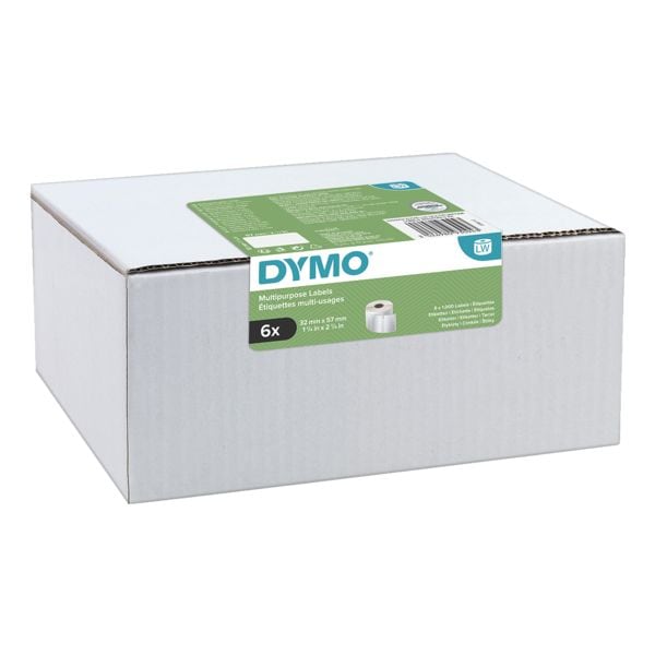 Dymo 6er-Pack LabelWriter Papier-Etiketten �S0722540� Vorteilspaket