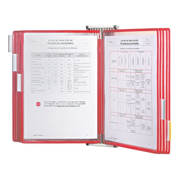 Tarifold Wandsichttafelsystem A4 mit 10 Sichttafeln