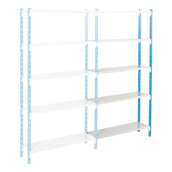 MANORGA Steckregalsystem Flip Anbauregal 5 Stahlblechbden 125 x 50 cm
