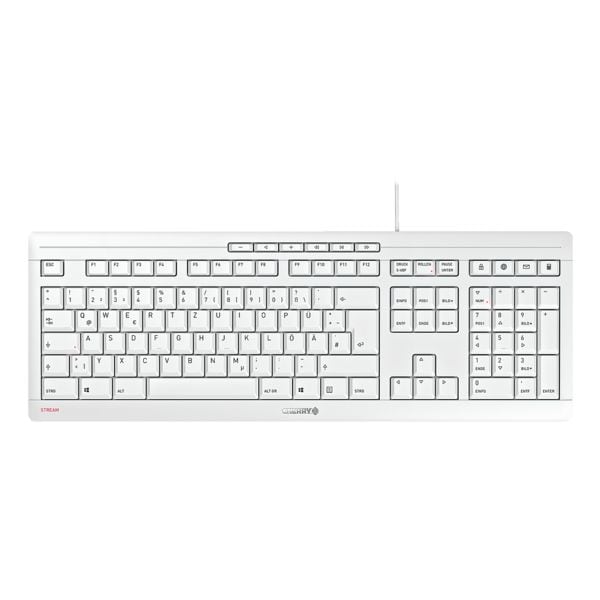 Cherry Kabelgebundene Tastatur Stream grau